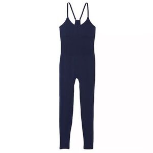 NWT Victoria’s Secret Pink Navy Blue Strappy Seamless Jumpsuit Size XS